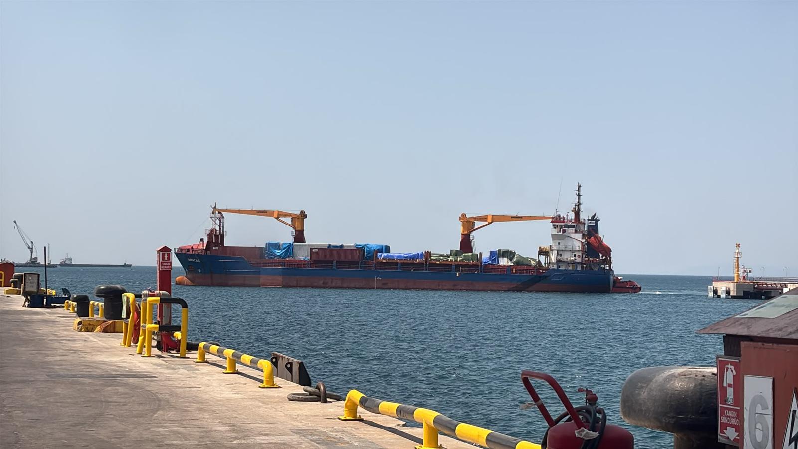 Cargo vessel at Turkish port